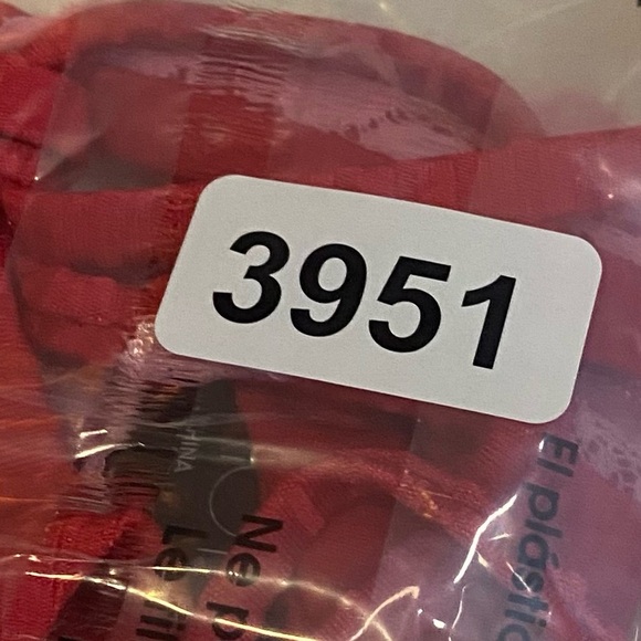 New! Beach Riot Soleil Red ribbed lace trim string Bikini Bottom 3951 - Picture 7 of 8